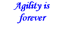 Szvegdoboz: Agility is forever